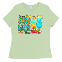 Matcha sweet summer time pineapple Ladies Tee - CowCowDesign