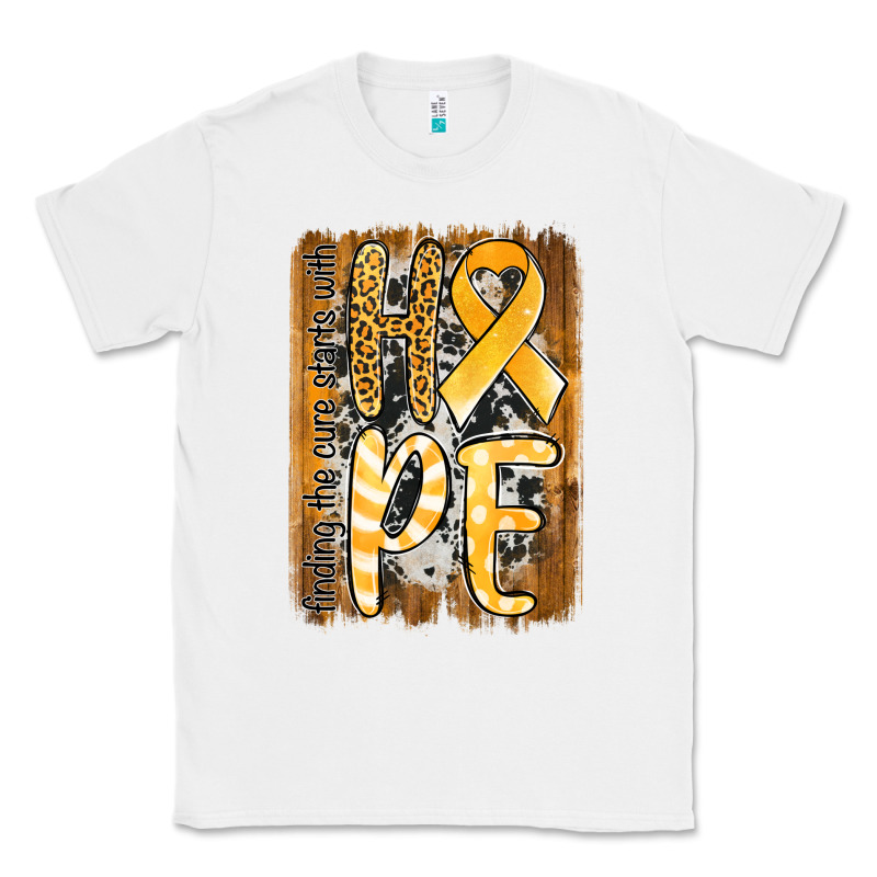 Finding The Cure Starts With Hope Childhood Cancer Awareness  With Bac Classic Tee by Jasminsmagicworld | Teevron
