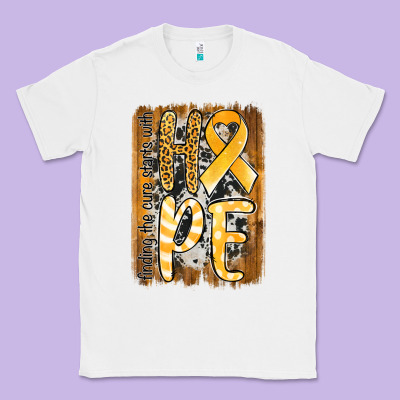 Finding The Cure Starts With Hope Childhood Cancer Awareness  With Bac Classic Tee Designed By Jasminsmagicworld