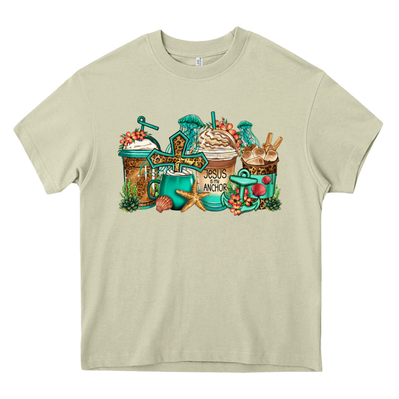Jesus Is My Anchor Coffee Cups Heavy Core Tee by Jasminsmagicworld | Teevron