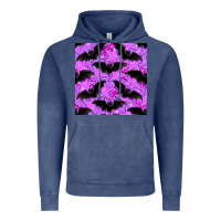 Vintage Denim halloween bat and stars seamless pattern Vintage Hoodie - BundleAndBundleShop