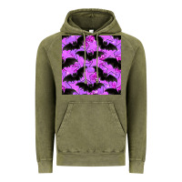 Vintage Olive halloween bat and stars seamless pattern Vintage Hoodie - BundleAndBundleShop