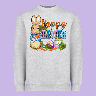 Easter Bunny Egg And Carrots Heavyweight Sweatshirt Designed By Adodesignshop