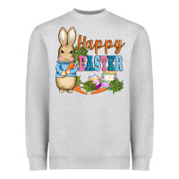 Heather Grey easter bunny egg and carrots Heavyweight Sweatshirt - AdoDesignShop