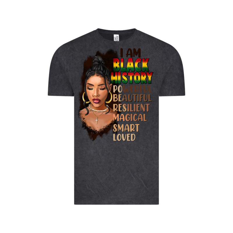 I Am Black History Black Girl Vintage Tee by FaDigitalArtStudio | Teevron