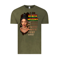 Vintage Olive I am black history black girl Vintage Tee - FaDigitalArtStudio