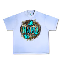 Grape Ice Mama with gemstone leopard Mother's Day Urban Heavy Tee - FaDigitalArtStudio