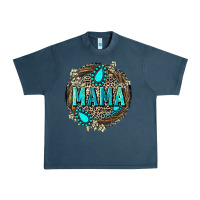 Midnight Navy Mama with gemstone leopard Mother's Day Urban Heavy Tee - FaDigitalArtStudio
