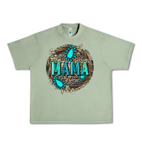 Oil Green Mama with gemstone leopard Mother's Day Urban Heavy Tee - FaDigitalArtStudio