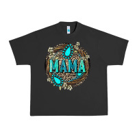 Pigment Black Mama with gemstone leopard Mother's Day Urban Heavy Tee - FaDigitalArtStudio