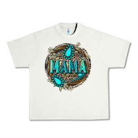 Pistachio Mama with gemstone leopard Mother's Day Urban Heavy Tee - FaDigitalArtStudio