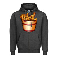 Charcoal Heather nugget and nuggets basket Zipper Hoodie - AdoDesignShop
