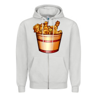 Dove Grey nugget and nuggets basket Zipper Hoodie - AdoDesignShop