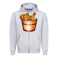 Heather Grey nugget and nuggets basket Zipper Hoodie - AdoDesignShop