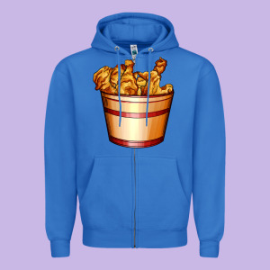 Nugget And Nuggets Basket Zipper Hoodie Designed By Adodesignshop