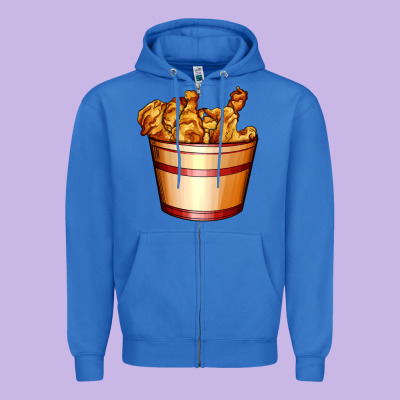Nugget And Nuggets Basket Zipper Hoodie Designed By Adodesignshop