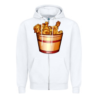 White nugget and nuggets basket Zipper Hoodie - AdoDesignShop