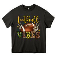 Asphalt Football vibes yellow and green team color Heavy Core Tee - HowdyJamesFarm
