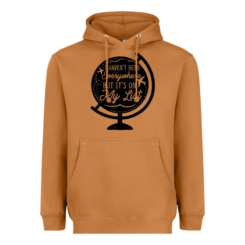 I Haven't Been Everywhere But It's On My List Travel T Shirt Heavyweight Hoodie by baoMotion | Teevron