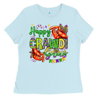 Baby Blue happy crawdi gras olivia Ladies Tee - OliviaCreatesArt