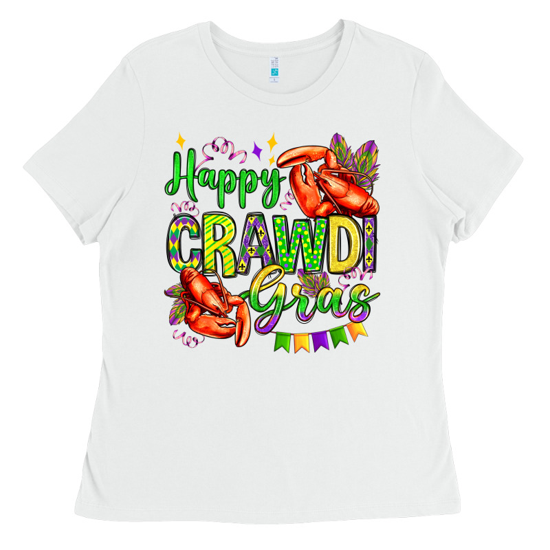 Happy Crawdi Gras Olivia Ladies Tee by OliviaCreatesArt | Teevron