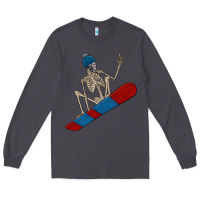 Smoke skeleton snowboard Long Sleeve Tee - FaDigitalArtStudio