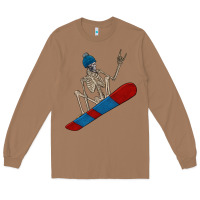 Toasted Coconut skeleton snowboard Long Sleeve Tee - FaDigitalArtStudio