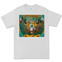 Dove Grey boho bullskull Premium Tee - RanaPortraitStore