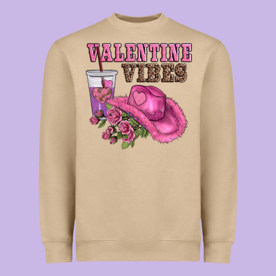 Valentines Day Valentine Vıbes Heavyweight Sweatshirt Designed By Adodesignshop
