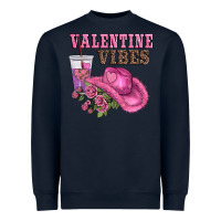 Navy valentines day valentine vıbes Heavyweight Sweatshirt - AdoDesignShop