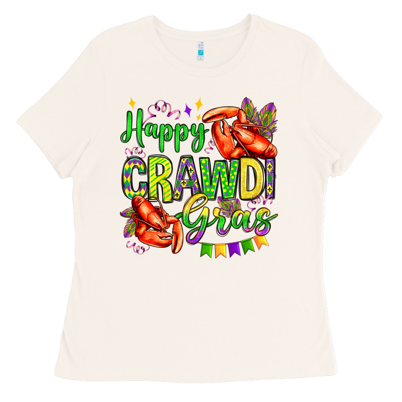 Happy Crawdi Gras Olivia Ladies Tee by OliviaCreatesArt | Teevron