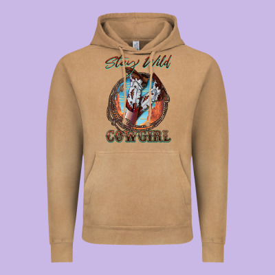 Stay Wild Cowgirl Vintage Hoodie Designed By Fadigitalartstudio