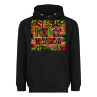 Black feliz navidad Christmas cactus leopard Heavyweight Hoodie - JahusDesignShop
