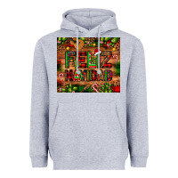 Heather Grey feliz navidad Christmas cactus leopard Heavyweight Hoodie - JahusDesignShop