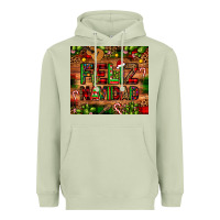 Matcha feliz navidad Christmas cactus leopard Heavyweight Hoodie - JahusDesignShop