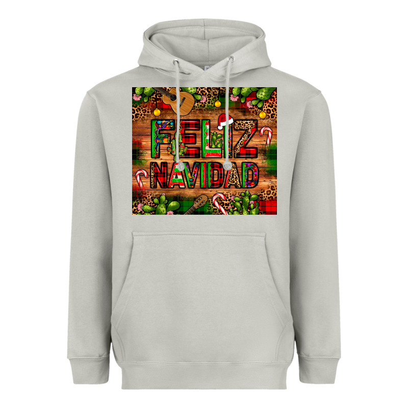Feliz Navidad Christmas Cactus Leopard Heavyweight Hoodie by JahusDesignShop | Teevron