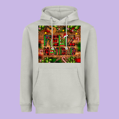 Feliz Navidad Christmas Cactus Leopard Heavyweight Hoodie Designed By Jahusdesignshop