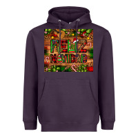 Plum feliz navidad Christmas cactus leopard Heavyweight Hoodie - JahusDesignShop