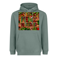 Sage feliz navidad Christmas cactus leopard Heavyweight Hoodie - JahusDesignShop