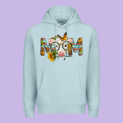 Western Baby Calf Mom With Sunflower Premium Hoodie Designed By Lillyallendesigns