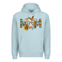 Blue Mist Western Baby Calf Mom With Sunflower Premium Hoodie - LillyAllenDesigns