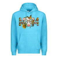 Ocean Blue Western Baby Calf Mom With Sunflower Premium Hoodie - LillyAllenDesigns