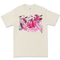 Bone boo pink pumpkin witch breast cancer Premium Tee - CowGirlArtShop