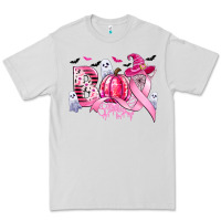 Dove Grey boo pink pumpkin witch breast cancer Premium Tee - CowGirlArtShop