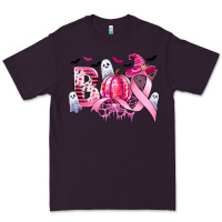 Plum boo pink pumpkin witch breast cancer Premium Tee - CowGirlArtShop