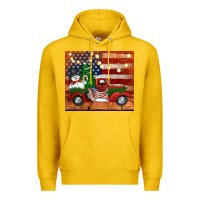 Lemon christmas truck with american flag Premium Hoodie - Jasminsmagicworld