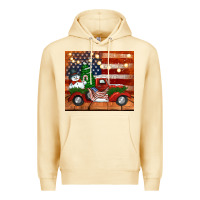 Pina Colada christmas truck with american flag Premium Hoodie - Jasminsmagicworld