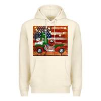 Sandshell christmas truck with american flag Premium Hoodie - Jasminsmagicworld