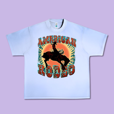 American Rodeo Urban Heavy Tee Designed By Fadigitalartstudio