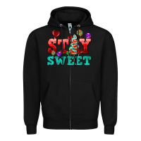 Black stay sweet Zipper Hoodie - AdoDesignShop